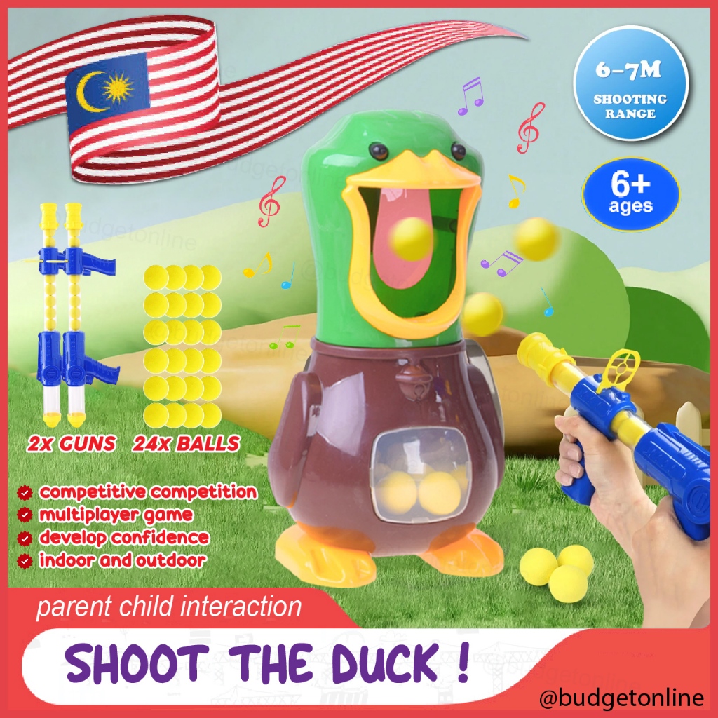 ( SUPER BIG ) Duck Shooting Toys Games Soft Bullet Gun Hit Me Ducks ...