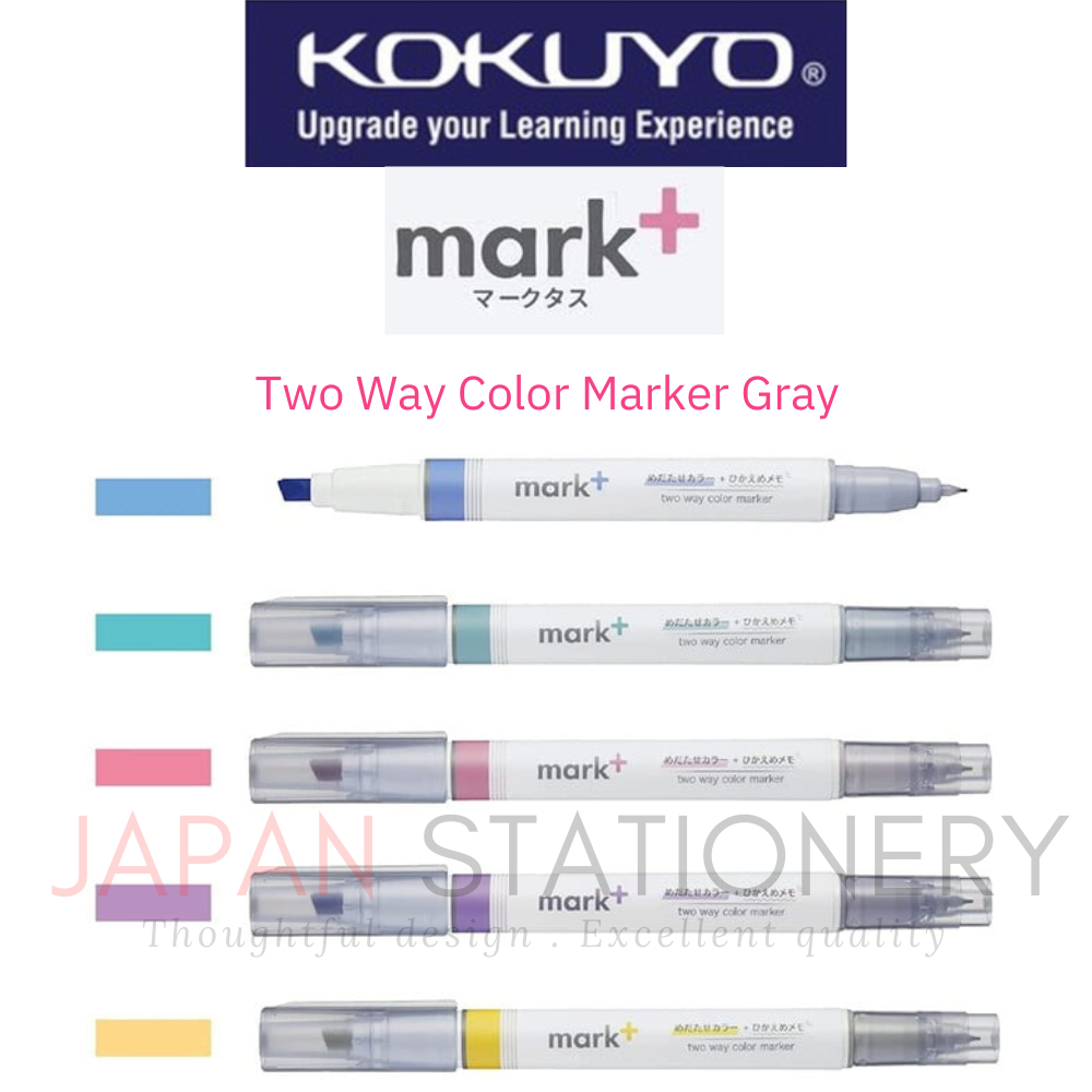 Kokuyo 2-Way Highlighter Marker 5 Colors Set. Mark+ Gray Type | Shopee ...