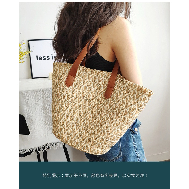 Handmade Rattan Tote Bag Women | Woven Straw Beach Bag Large Capacity ...
