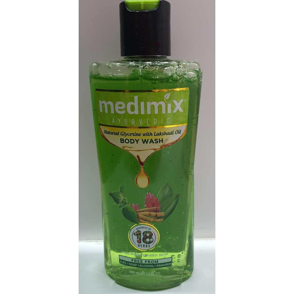 MEDIMIX AYURVEDIC BEST BODY WASH 300ML NATURAL GLYCERINE WITH LAKSHADI ...