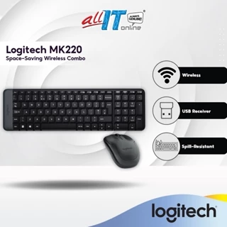 Logitech MK220 Wireless Keyboard and Mouse Combo | Space-Saving Wireless Combo | Compact Design | Office Mouse, Keyboard