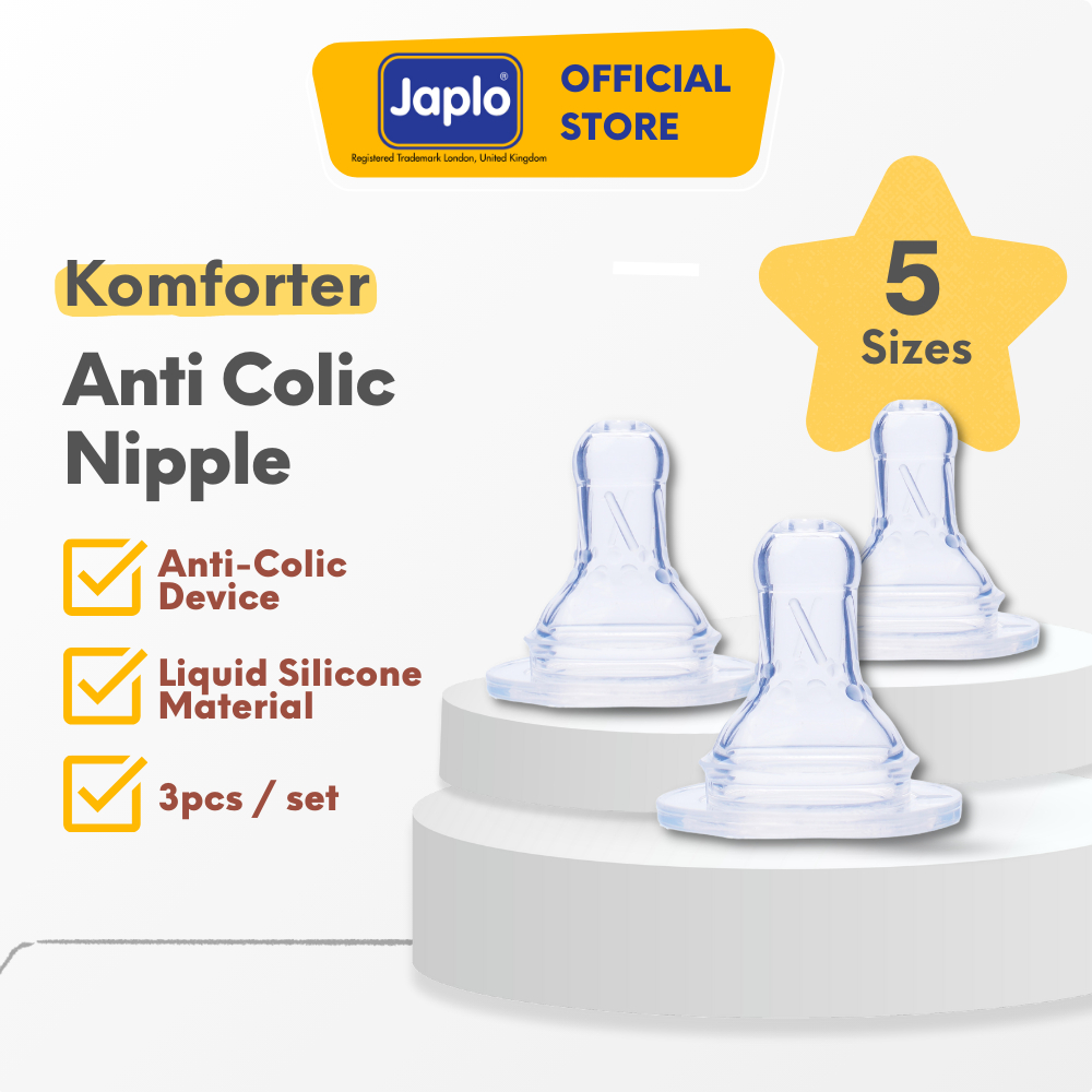 Japlo Komforter Anti Colic Nipple Puting Teat for Standard Bottle Botol ...