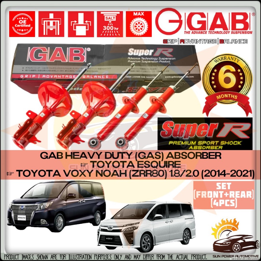 GAB SUPER R SPORT HEAVY DUTY Toyota Voxy Noah ZRR80 Toyota Esquire Gas ...
