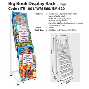 BIG BOOK DISPLAY RACK ITR - 001 BUKU RAK TEACHING AIDS PSS LIBRARY ...