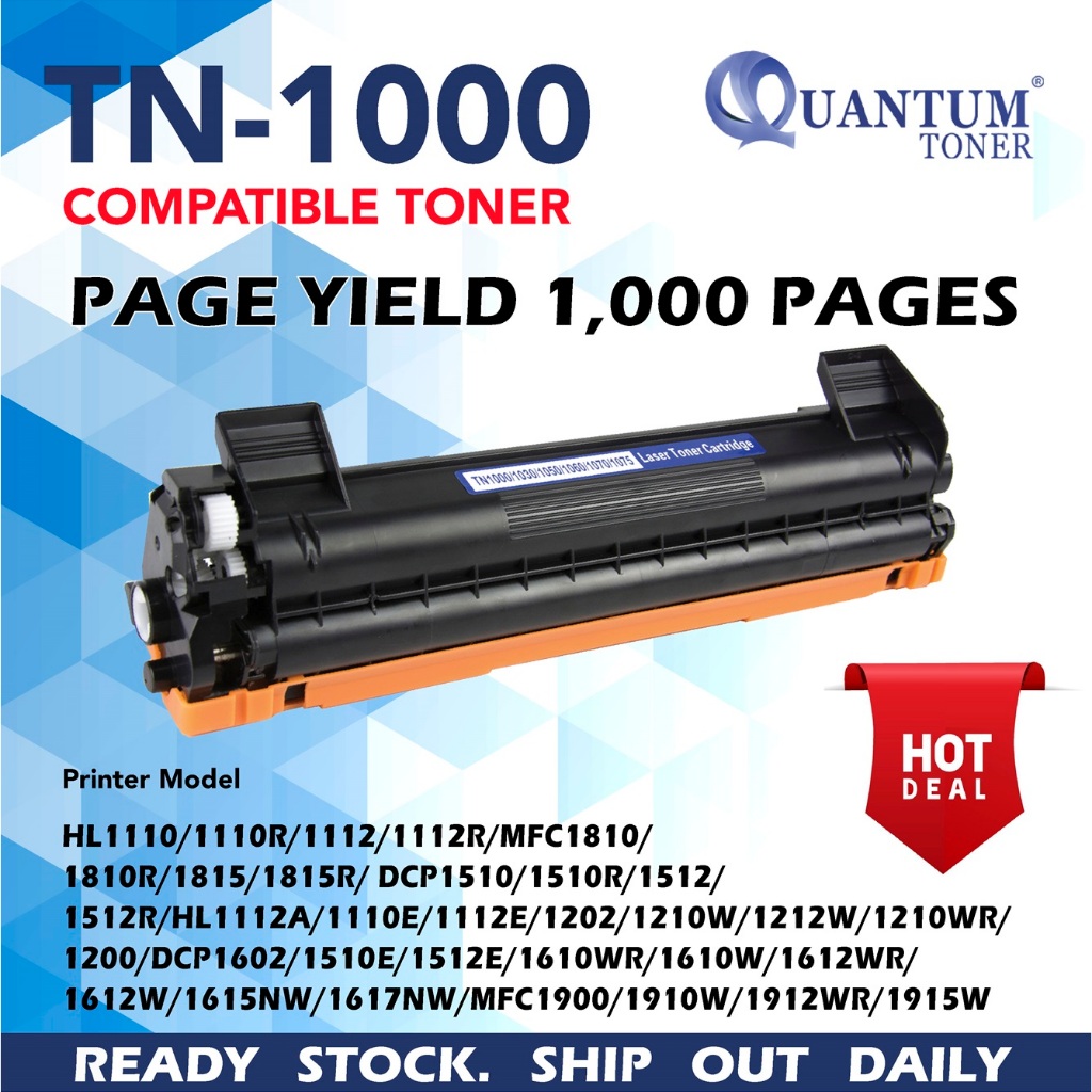2 Toner TN-1050 Compatibili Premium Per Brother – Nero Per DCP-1610W, HL-1210W, MFC-1810