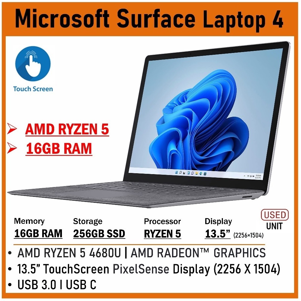 (Refurbished)Microsoft Surface Laptop (1 YEAR WARRANTY T&C) Core i7/i5 ...