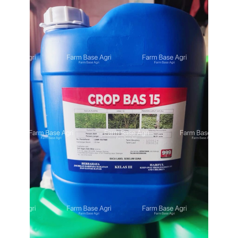 20L CROP BAS 15 Glufosinate Ammonium 13.5% Basta 15 Herbicide Racun ...