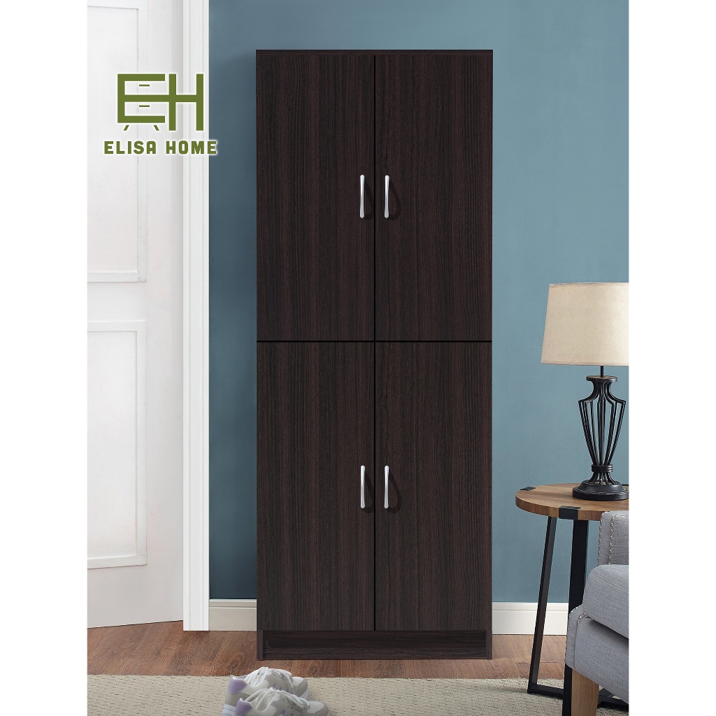 ELISA HOME Gemini Kabinet 4 Pintu Multifunctional Storage Cabinet Rak ...