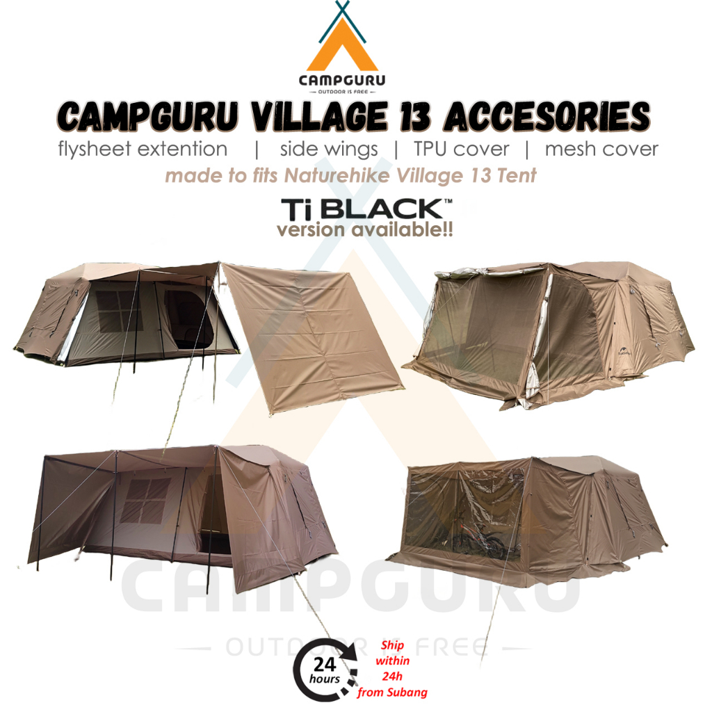 CAMPGURU Village 13 Additional Accessories for Naturehike Ti-Black