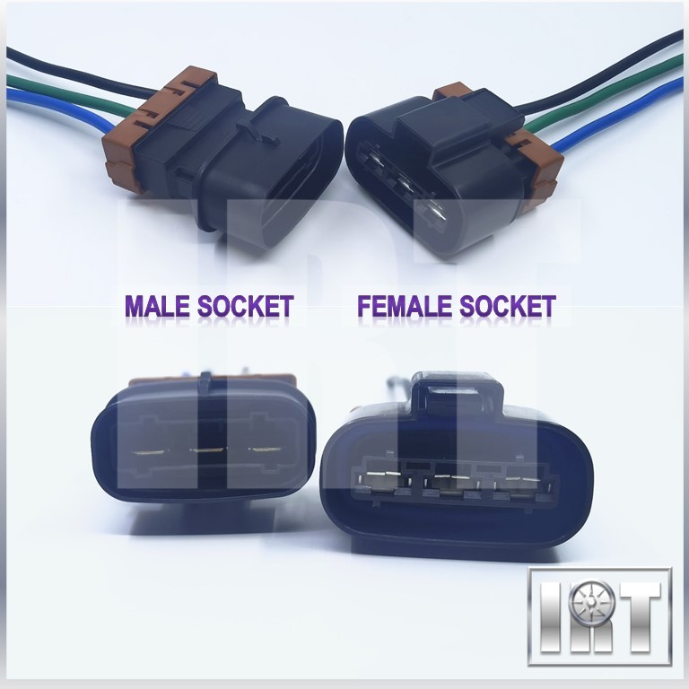 3 Pin Socket Connector Wiring Harness Engine Big Pin Soket Enjin Kereta ...