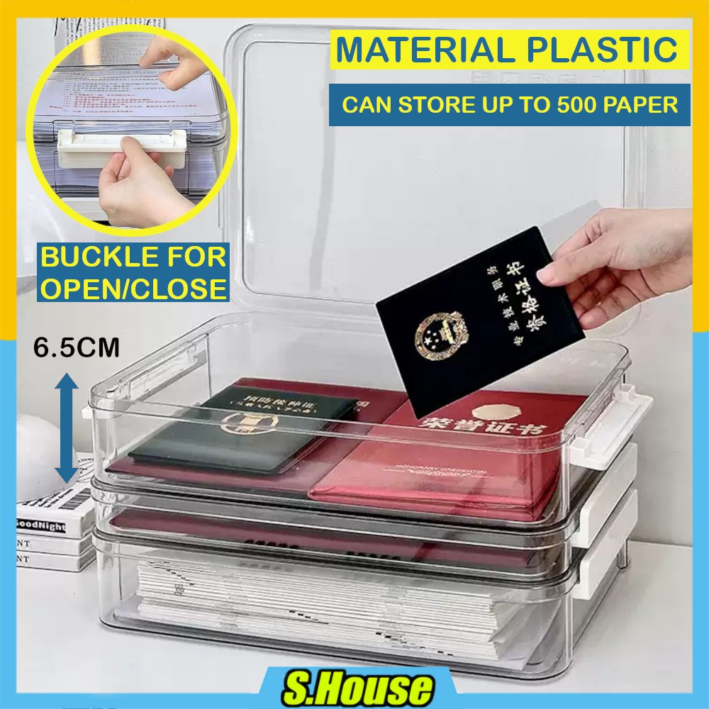 Transparent Organizer Storage Plastic File Passport Certificate ...