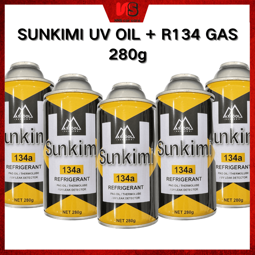 SUNKIMI UV OIL + R134 GAS 280g Sunkimi R134a Car Compressor Oil ...