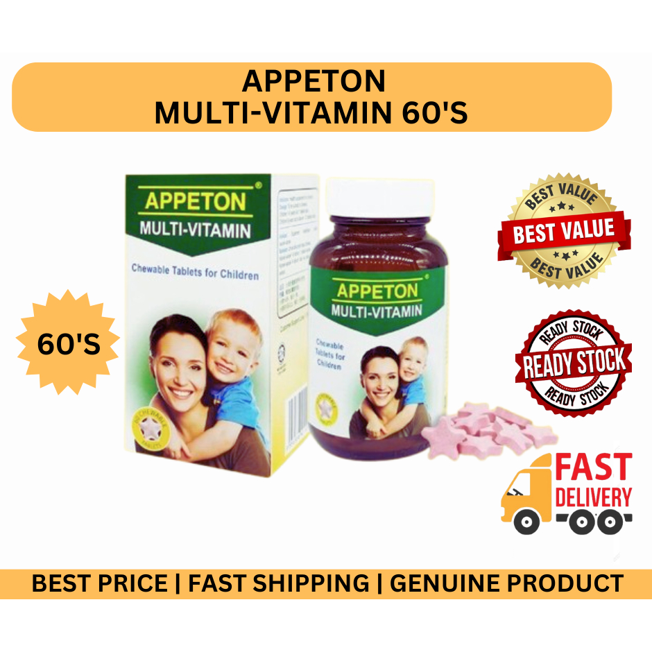 APPETON Multi-Vitamin Chewable Tablet for Child Health and Growth (60's ...