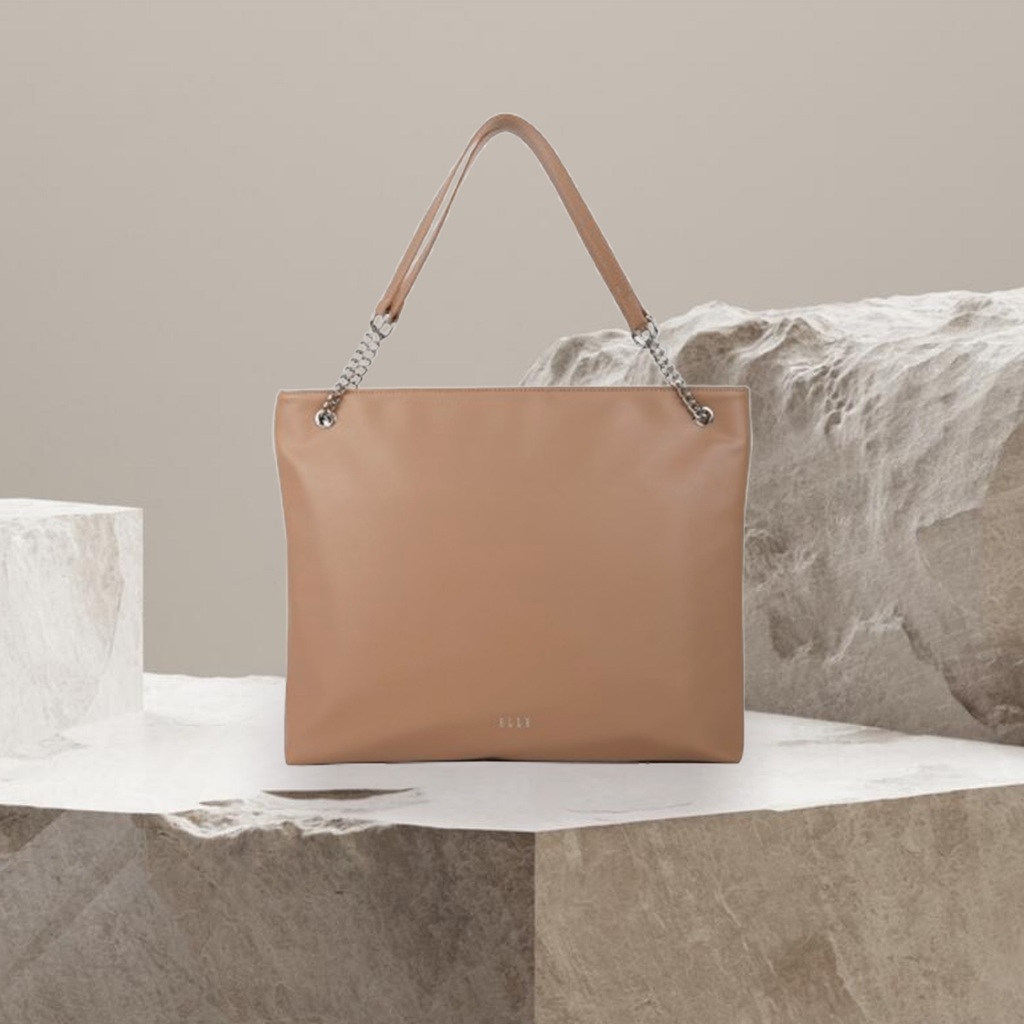 Beige The Tote Bag Elle Nelly Tote Bag (3 Colors: Beige, Black