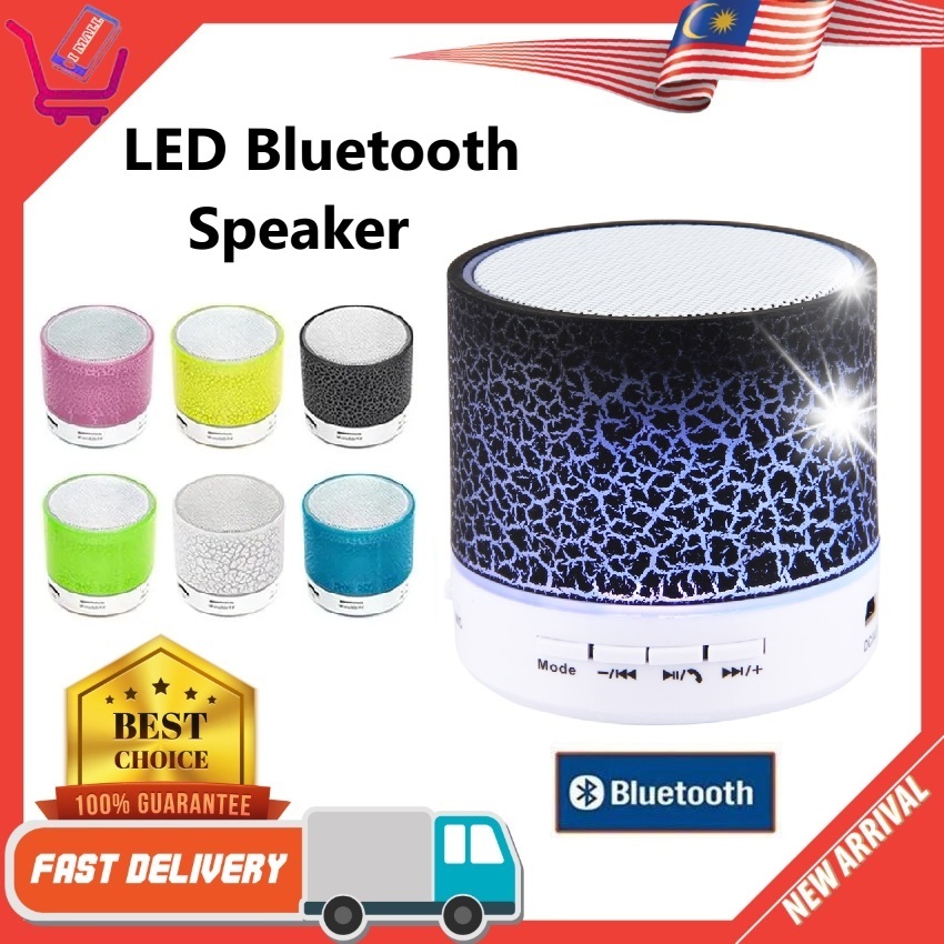 Wireless Bluetooth Speaker RGB LED Light Colorful Mini Wireless ...