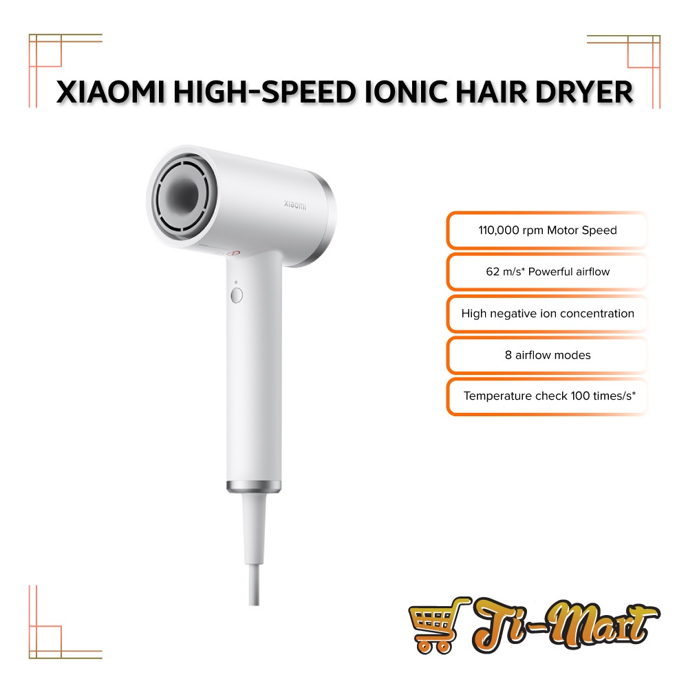 Xiaomi High-speed Ionic Hair Dryer [110,000 rpm | 62 m/s | 8 airflow ...