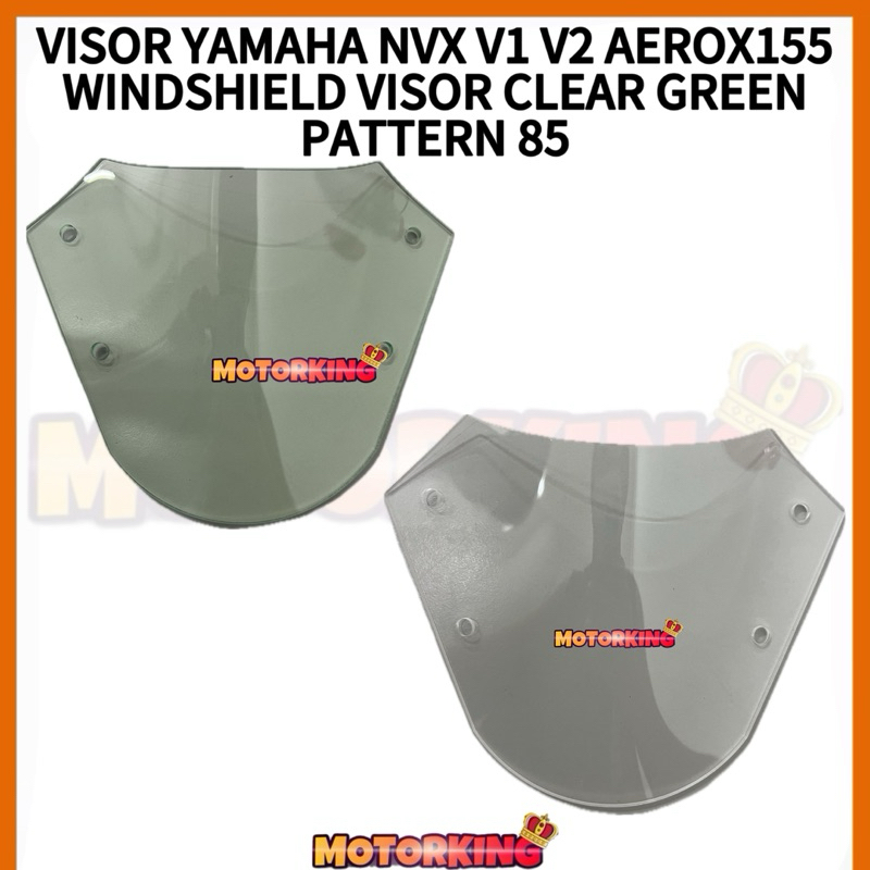 VISOR YAMAHA NVX155 V1 V2 AEROX155 WINDSHILD VISOR CLEAR GREEN JERNIH ...