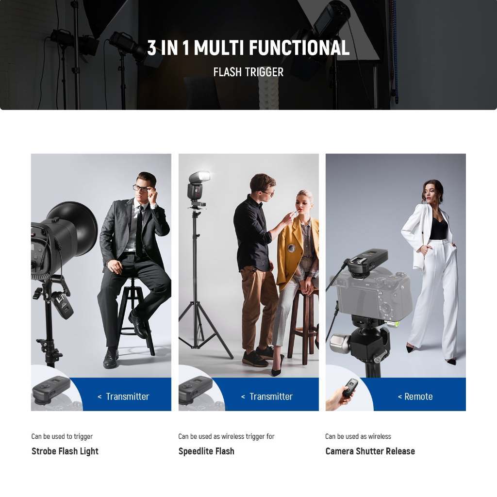 Sony Appareil Photo NEEWER FC-16 2.4G Du00e9clencheur De Flash De Studio Sans Fil Avec Deux R Cepteurs Compatible Avec Canon Rebel T3 724392 Canon Eos 2000d - View #3