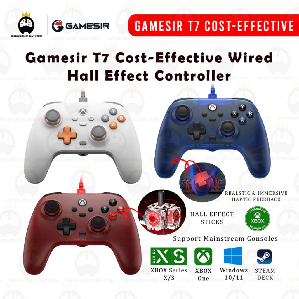 GameSir T7 Wired Game Controller for Xbox Series S X Xbox One S X PC ...