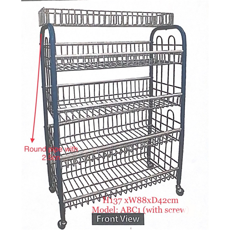 {READY STOCK} 5 Layer Cloth Rack/ Plate Rack/ Multipurpose Rack/ Bread ...