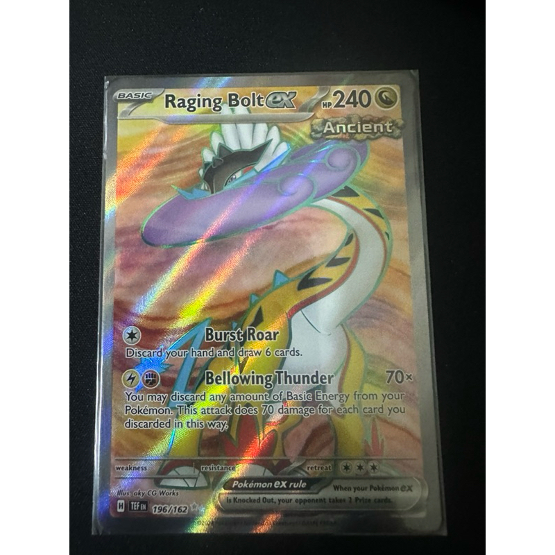Raging Bolt ex - 196/162 - Full Art Secret Rare | Shopee Malaysia