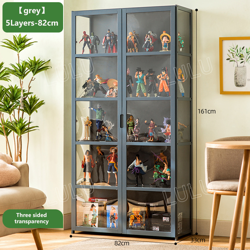 LULU Display Cabinet Almari Kaca 42/82CM Transparent Glass Acrylic ...