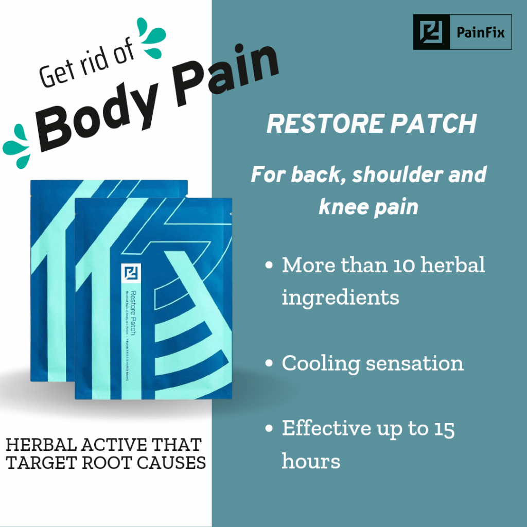 PainFix Restore Patch for Muscles & Joints (2 Patches) Natural Herbal ...