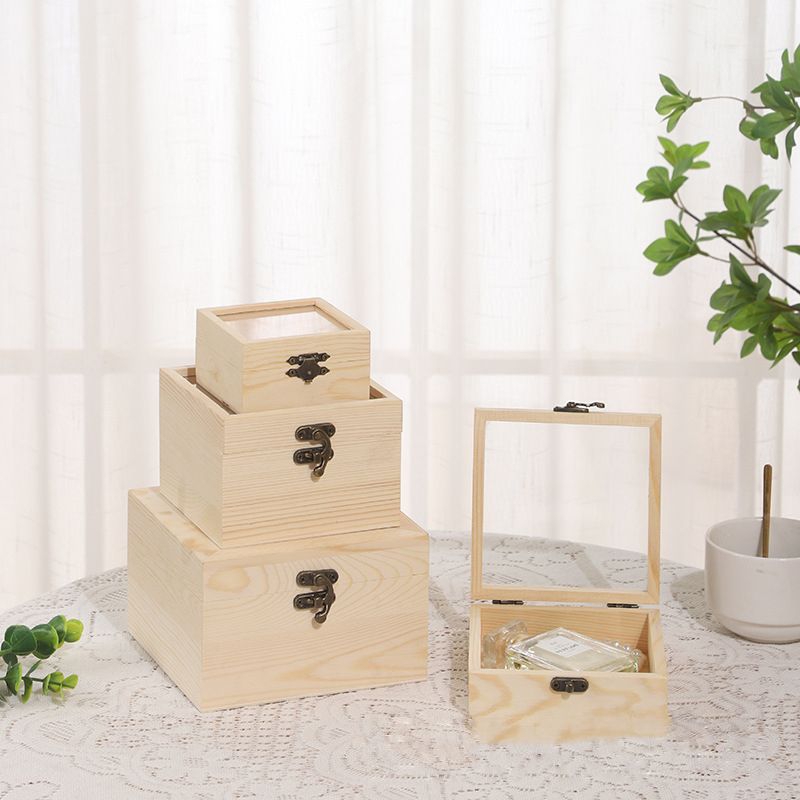 Ready stock! Wooden box/ Jewelry box/Gift box/mahjong box 永生花木盒子 ...