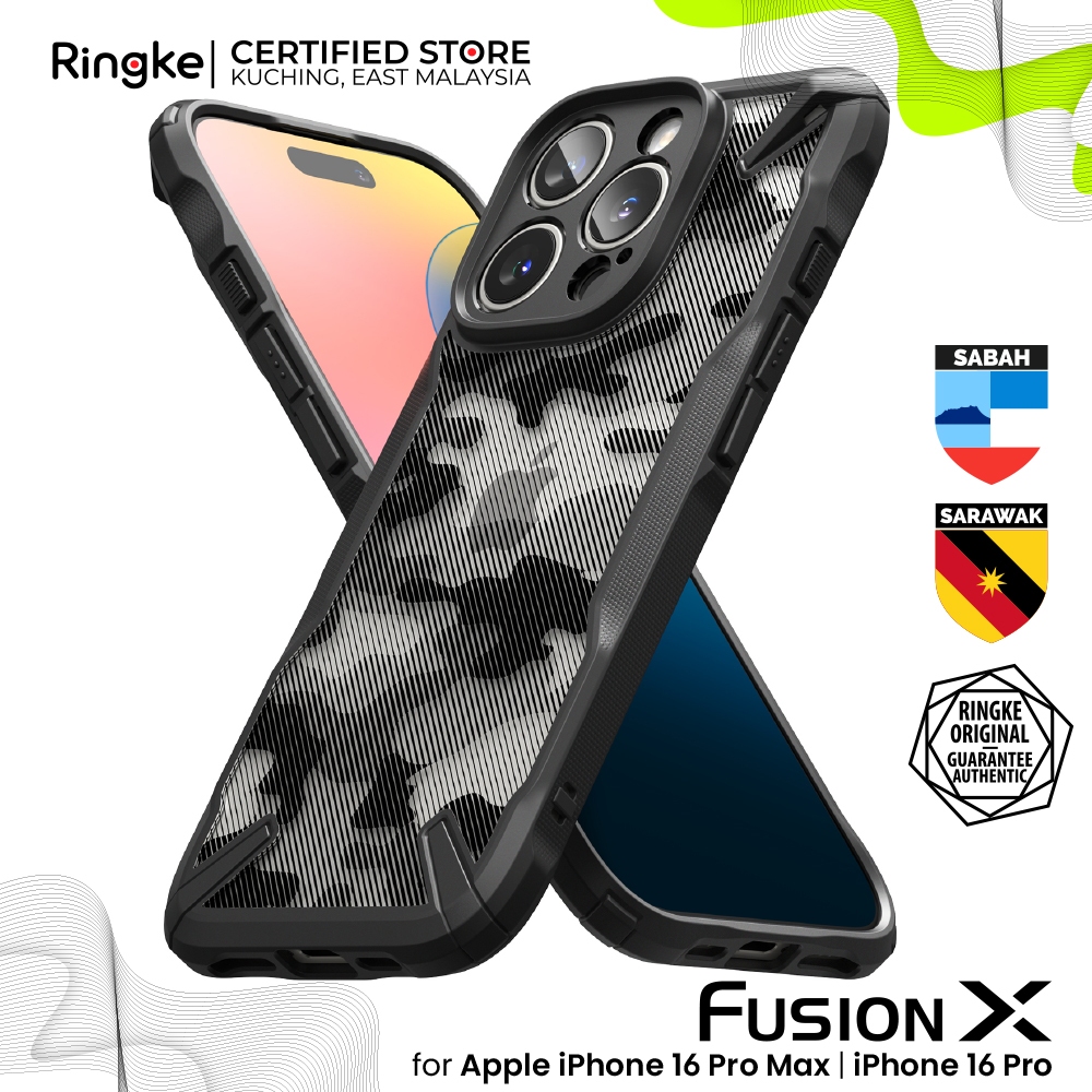RINGKE® FUSION X Camouflage Design iPhone 16 Pro Max/ iPhone 16