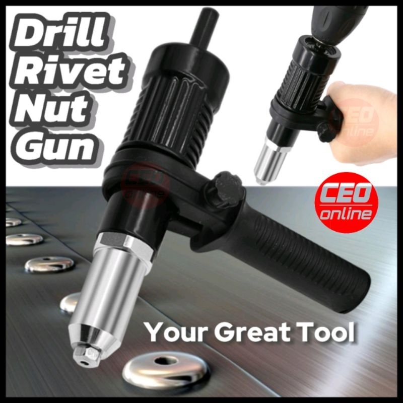 CEO 🇲🇾 Drill Rivet Nut Gun Machine Core Pull Accessories Cordless ...