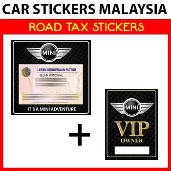 Roadtax and Owner Car Sticker - Mini Cooper Combo Set CCAR | Shopee ...