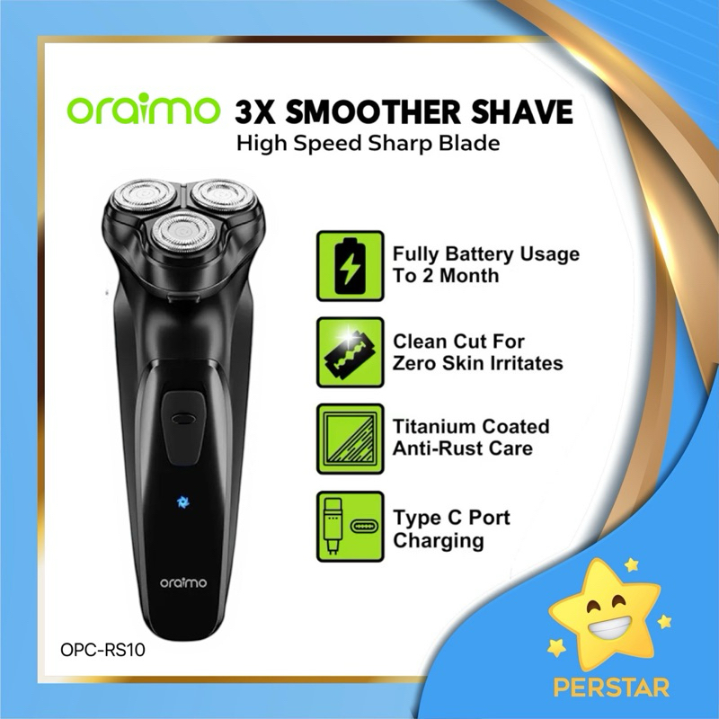 ORAIMO Cordless Electric Rechargeable Beard Shaver Man Razor Machine ...