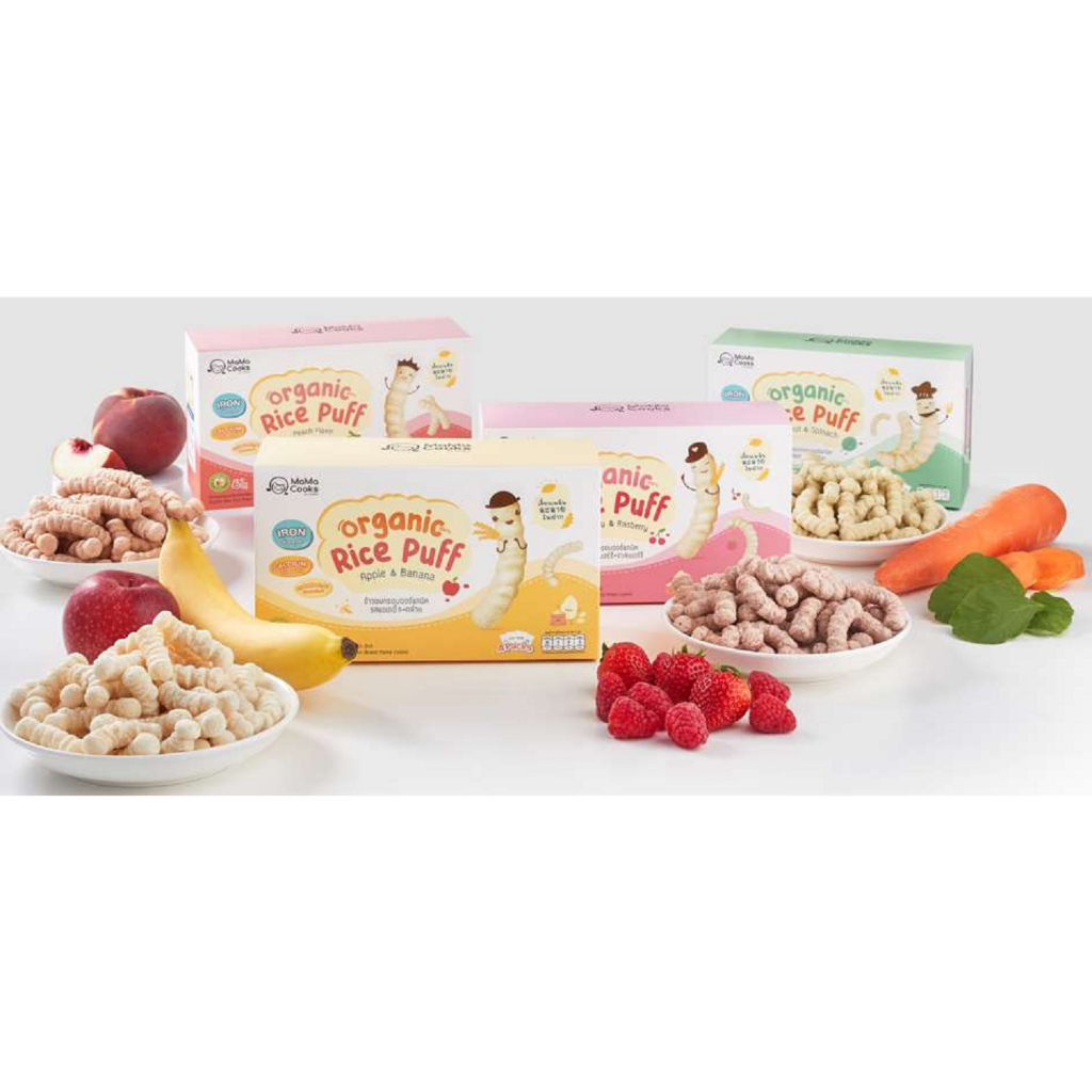 Mamacooks Organic Jasmine Brown Rice Puff Baby Snack - 40g (6m ...