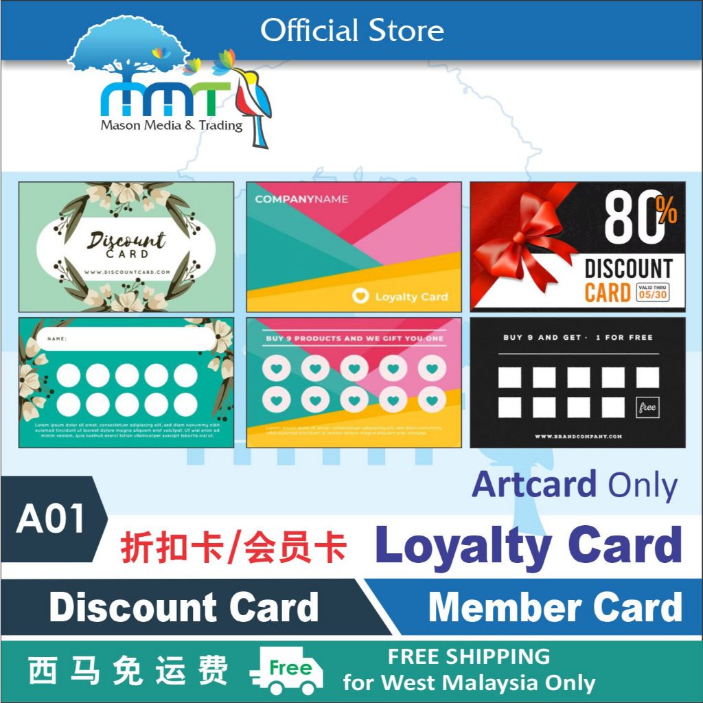 A01 Loyalty Card Member Card Discount Card Name Card /折扣