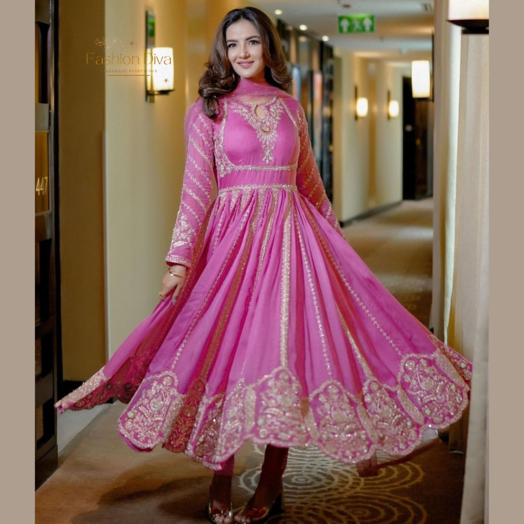 Wedding Wear Premium Heavy Embroidered Worked Anarkali Ethnic Ladies Designer Long Gowns Sequence Design Shopee Malaysia