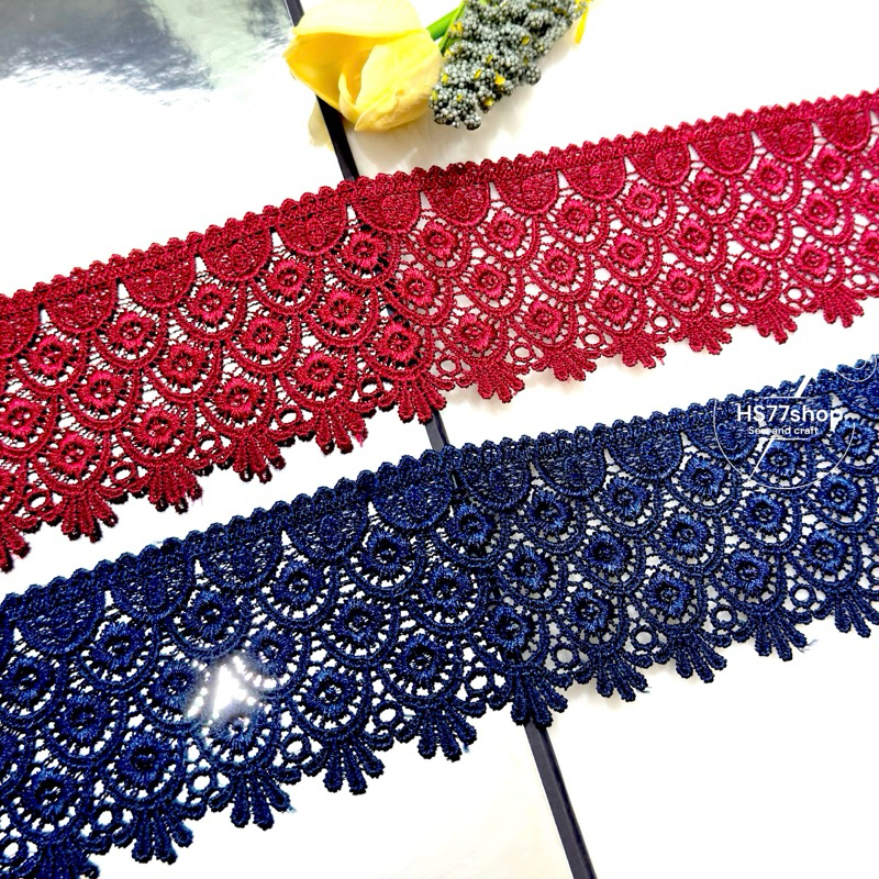 [ 50cm/ unit ] boder lace/ chemical boder lace/ chemical lace/ trimming ...