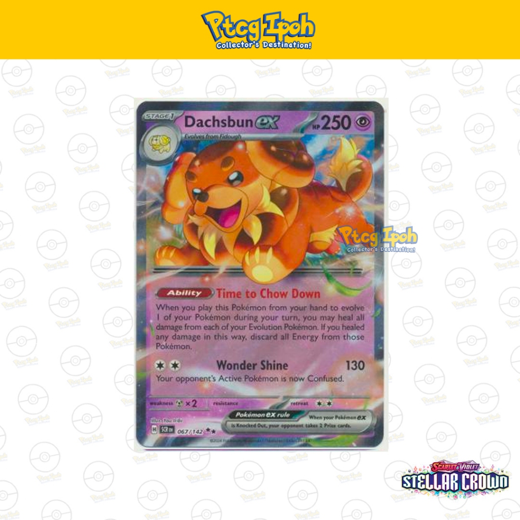 Pokmon TCG] Stellar Crown : Dachsbun ex - 067/142 - Ultra Rare | Shopee  Malaysia
