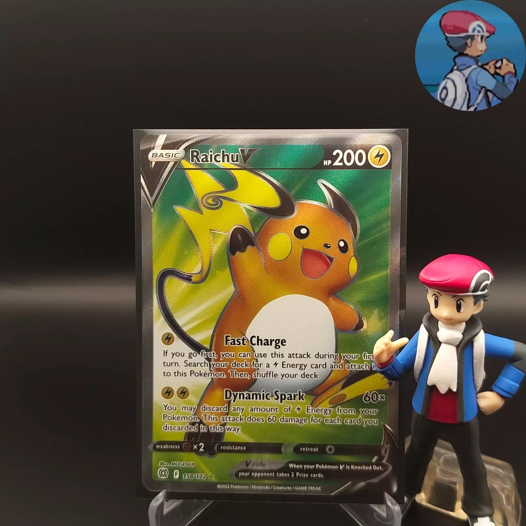pokemon tcg brilliant stars 158 172 raichu v card Raichu V 158/172 - Brilliant Stars - Ultra Rare Pokemon Card
