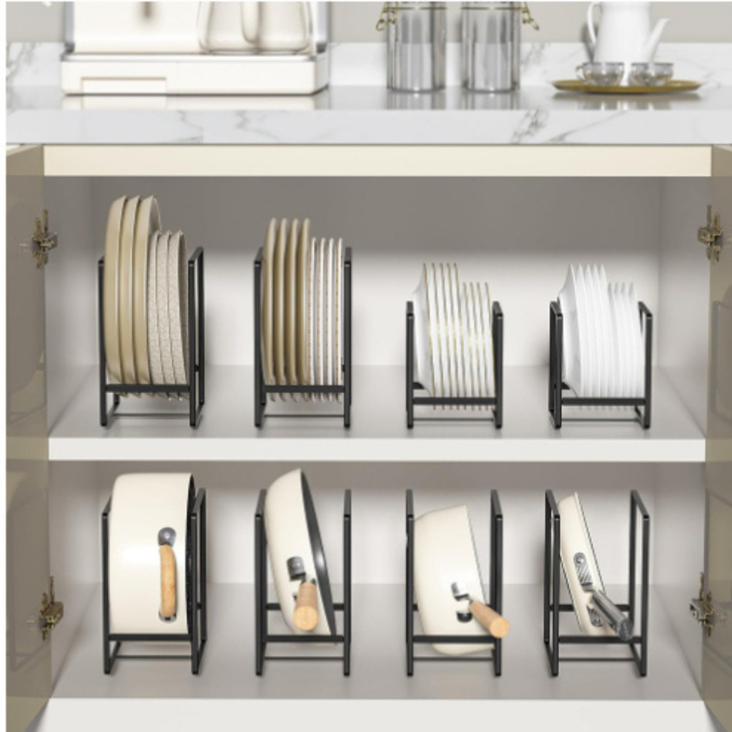 Kitchen Dish Plate Bowl Pan Organizer Pot Holder Storage Cabinet ...
