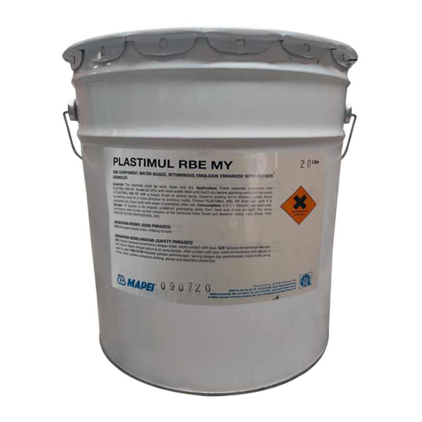 MAPEI PLASTIMUL RBE MY (20L) One-Component, Damp-Proofing, Bituminous ...