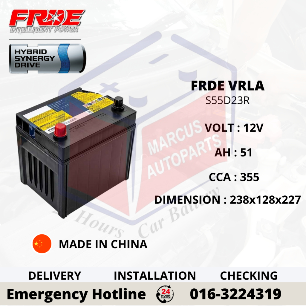 FRDE S55D23R VRLA AUXILIARY AGM CAR BATTERY | Shopee Malaysia