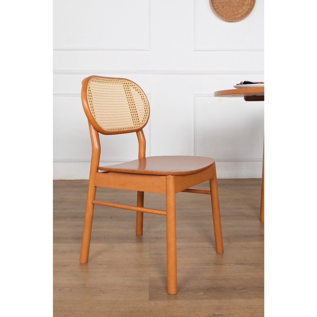 units/set) MODA Megan Dining Chair, Wooden Full Wood Rattan