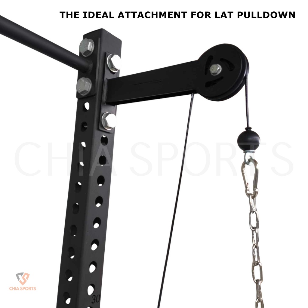 Rack Mounted lat Pulldown Pulley Attachment Extension System DIY Cable ...