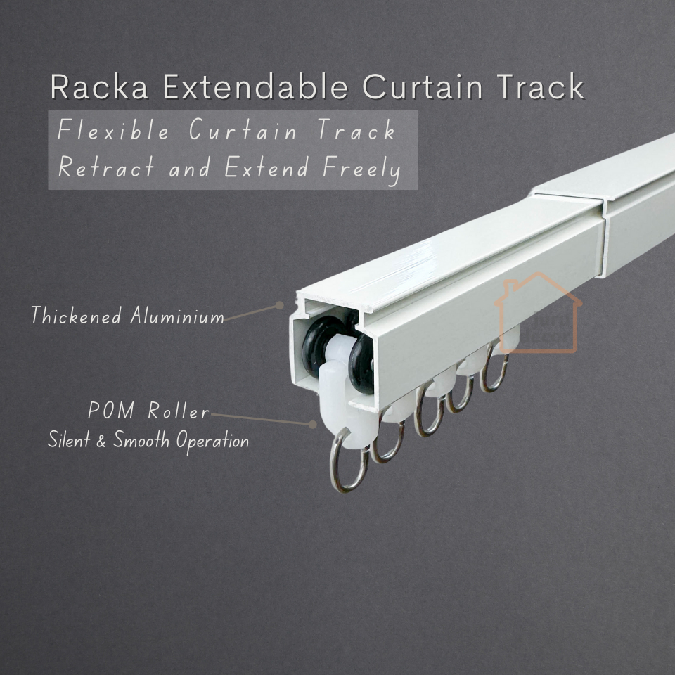 Jurudecor Racka Extendable Curtain Track | Adjustable Track | Curtain ...