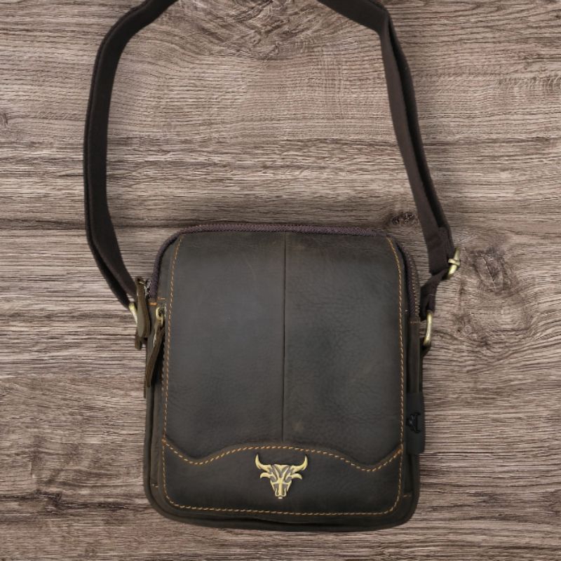 Original Rush Rider 5516* Top Grain Cow Leather Sling Bag Shoulder Bag ...