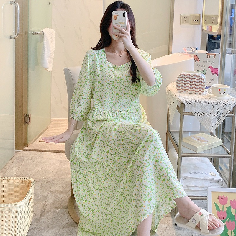 beach dress shopee Local Stock> Women Viscose Cotton Plus Size (50-75 KG) Long Pajama/ Dress nyla_collection_422954500348_position Navy Blue One-Shoulder Formal Size:Youth's 7 Medium
