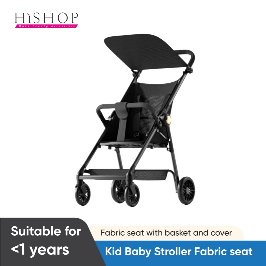 Kid Baby Stroller Fabric seat with basket and cover Shopee Malaysia