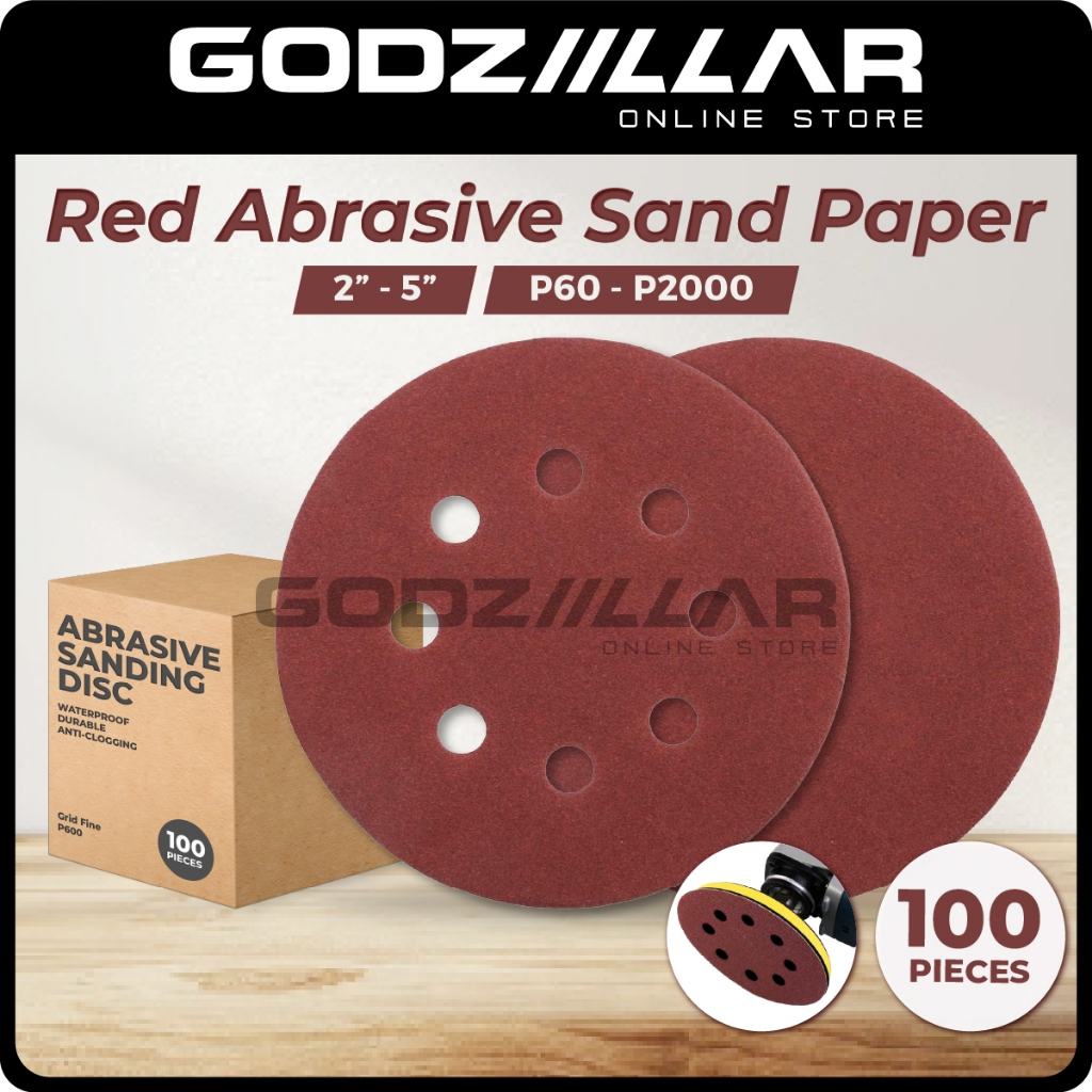 (100pcs) 3”/4”/5” Abrasive Sanding Disc Round | 8-Hole Abrasive ...