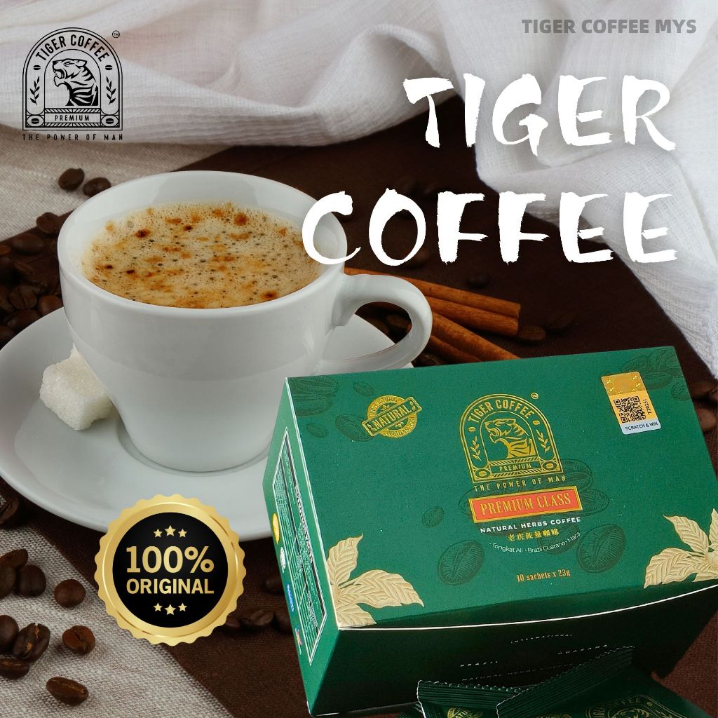 Tiger Coffee Premium Class Natural Herbs Coffee 10 Sachets x 23g Shopee Malaysia