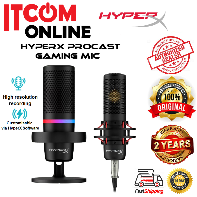 HYPERX DUOCAST PROCAST GAMING USB WIRED MIC BLACK | Shopee Malaysia